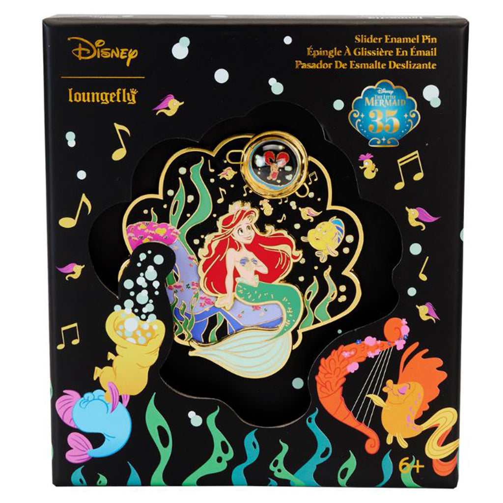 Loungefly Disney The Little Mermaid 35th Anniversary Life Is The Bubbles Collector Box Pin