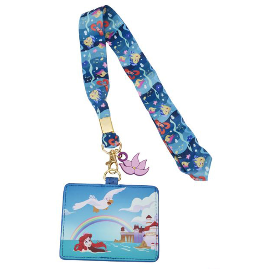 Loungefly Disney The Little Mermaid 35th Anniversary Life Is The Bubbles Lanyard With Cardholder