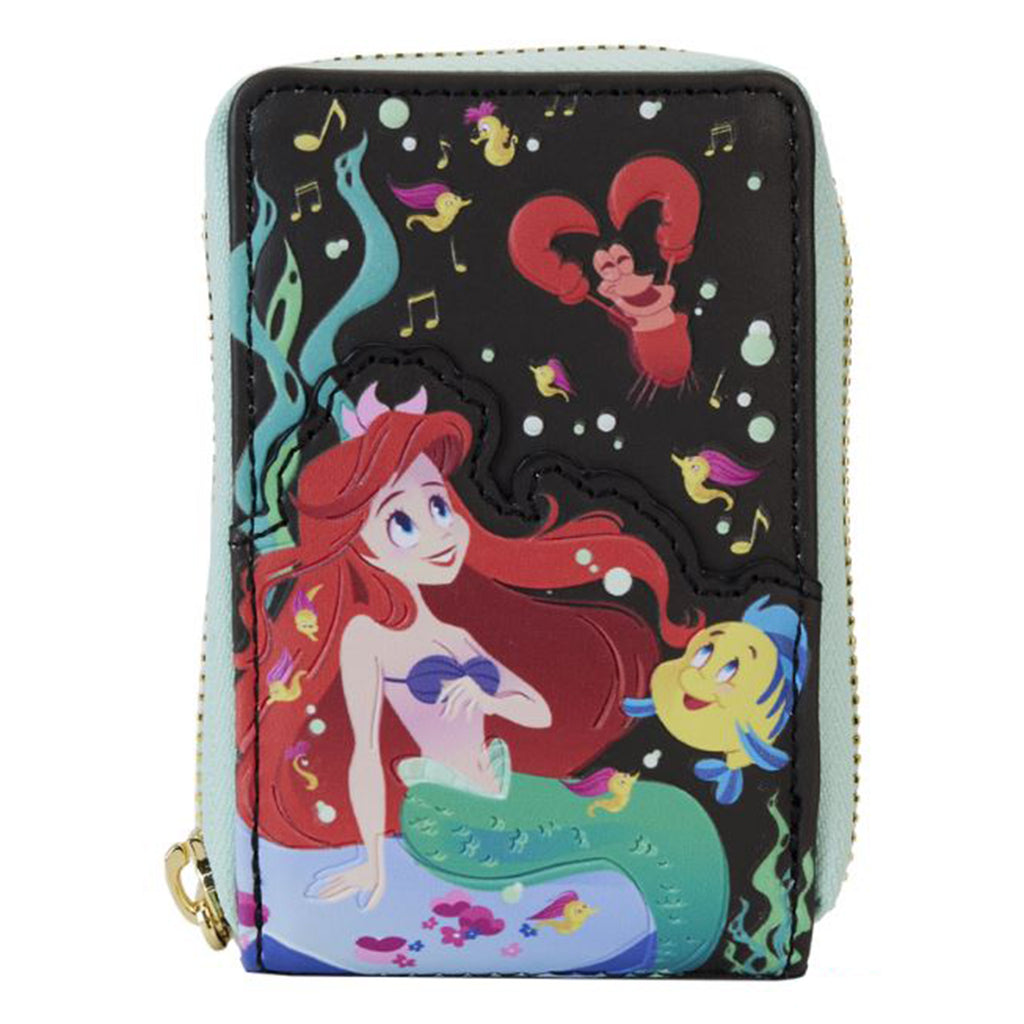 Loungefly Disney The Little Mermaid 35th Anniversary Life Is The Bubbles Accordion Zip Around Wallet