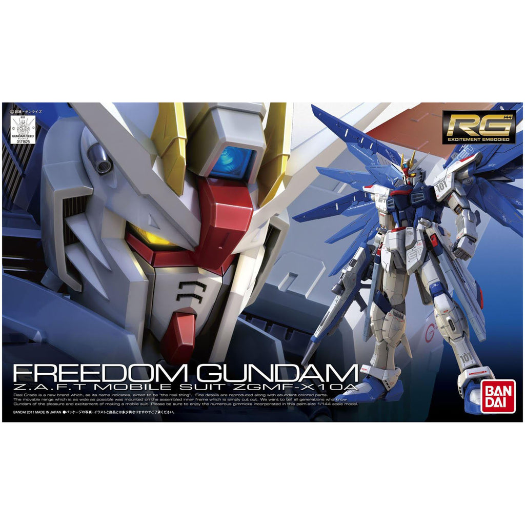 Bandai Gundam SEED RG Freedom Gundam ZGMF-X10A 1:144 Scale Model Kit - Radar Toys