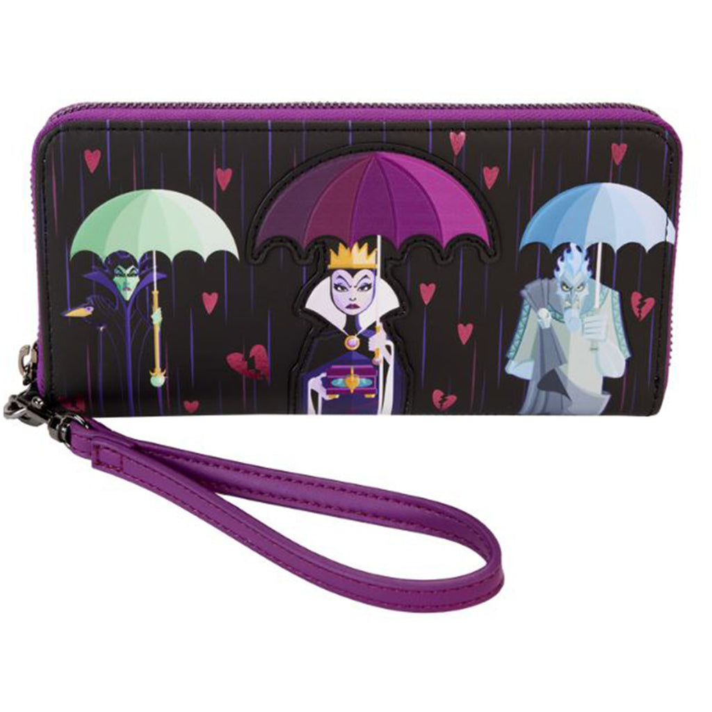 Loungefly Disney Villains Curse Your Hearts Zip Around Wristlet Wallet - Radar Toys