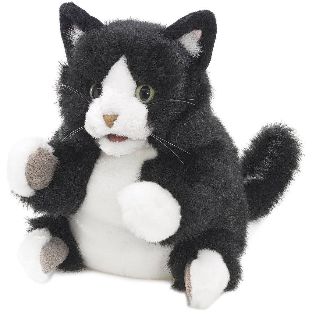 Folkmanis Tuxedo Kitten 8 Inch Plush Puppet
