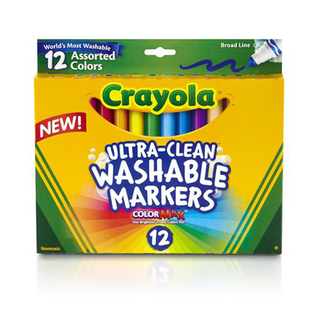 Crayola Ultra Clean Washable Markers 12 Count Set - Radar Toys