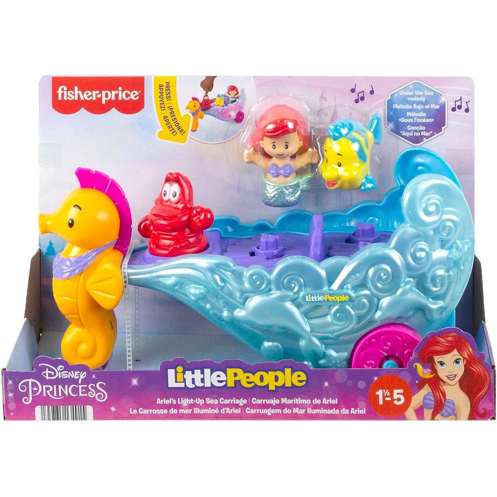 Fisher Price Little People Disney Princess Ariel's Light-Up Sea Carriage
