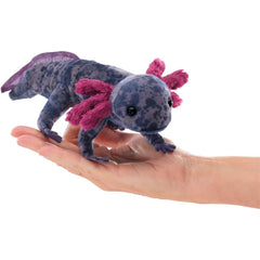 Folkmanis Black Axolotl 8 Inch Plush Finger Puppet