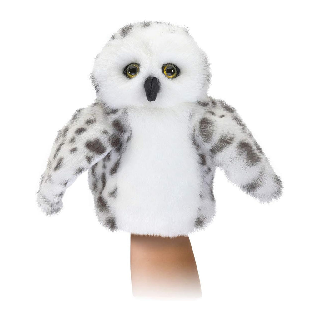Folkmanis Little Snowy Owl 7 Inch Plush Puppet - Radar Toys