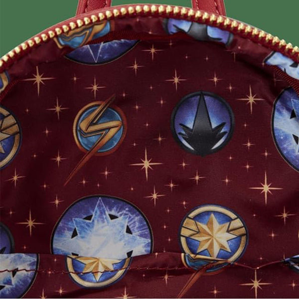 captain marvel cosplay mini backpack Metallic Wolverine Project the spirit of your favorite hero with this mini cosplay backpack made of faux Captain Marvel Loungefly Captain America