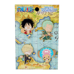 Loungefly One Piece Super Deformed 4 Piece Pin Set
