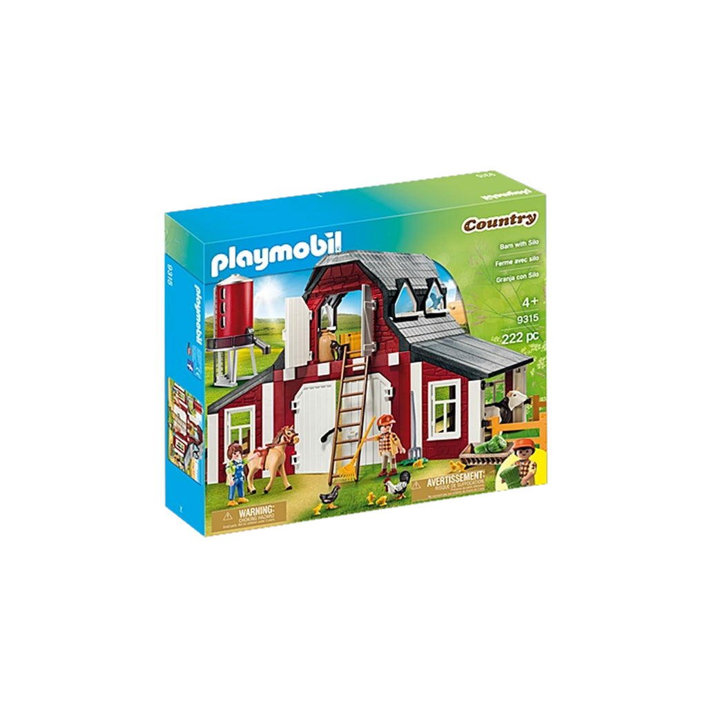 Playmobil Country Barn With Silo Building Set 9315