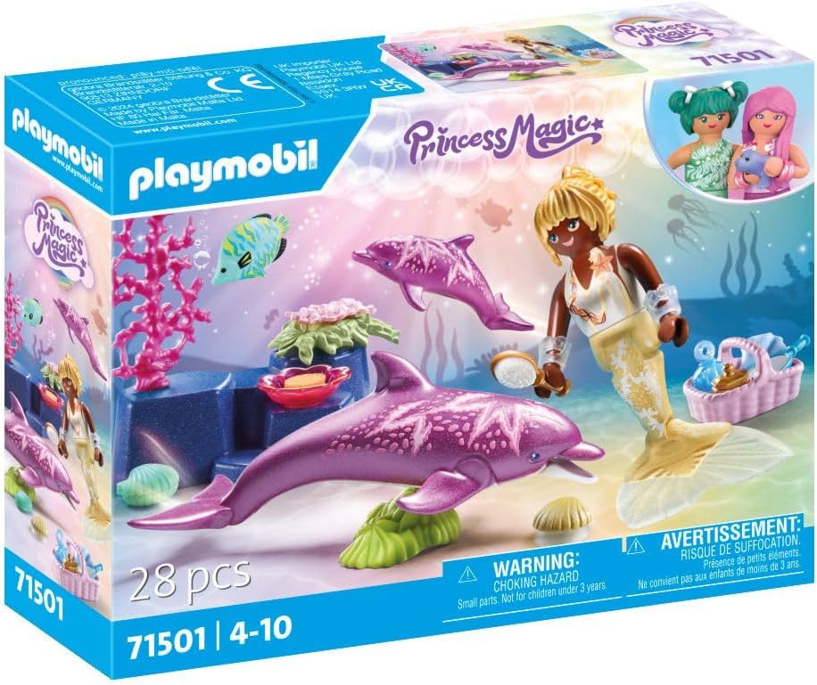 Playmobil Princess Magic Mermaid With Dolphins Building Set 71501 - Radar Toys