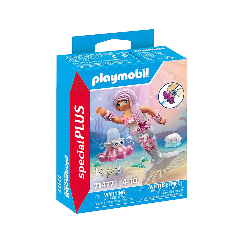 Playmobil Special Plus Mermaid With Water Spray Octopus Building Set 71477 - Radar Toys