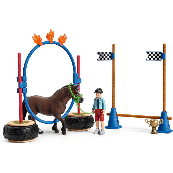 Schleich Farm World Pony Agility Race Figure Set 42482 | Radar Toys