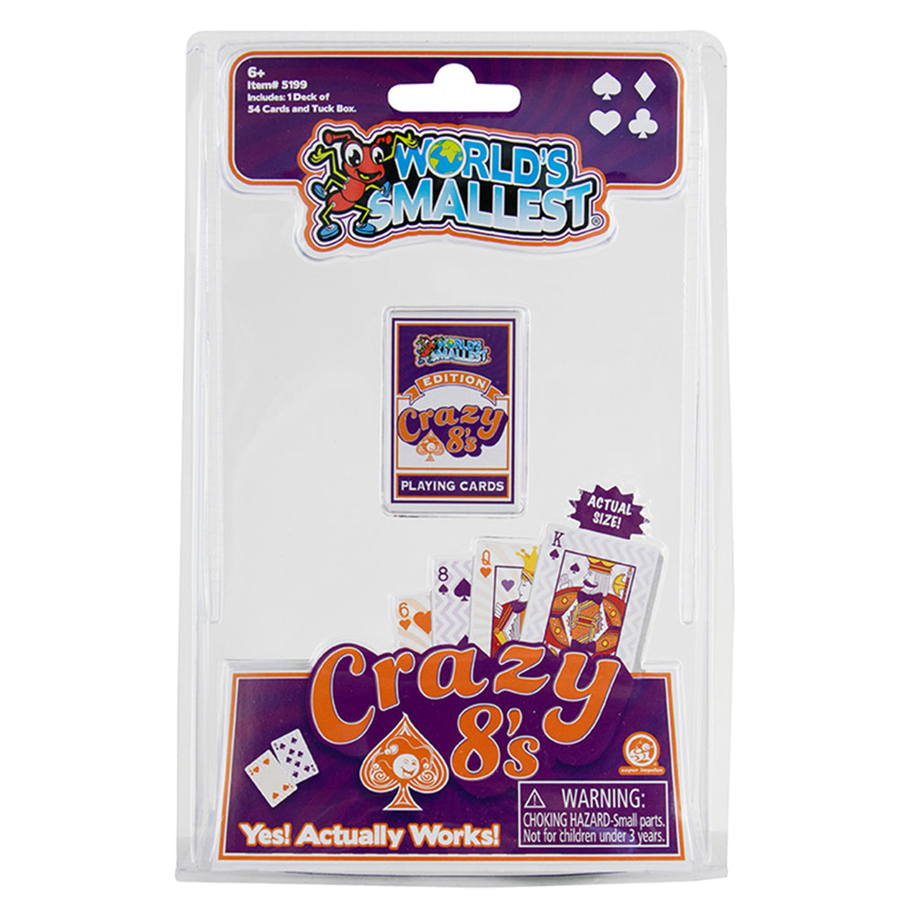 Super Impulse World's Smallest Crazy 8's Playing Cards - Radar Toys
