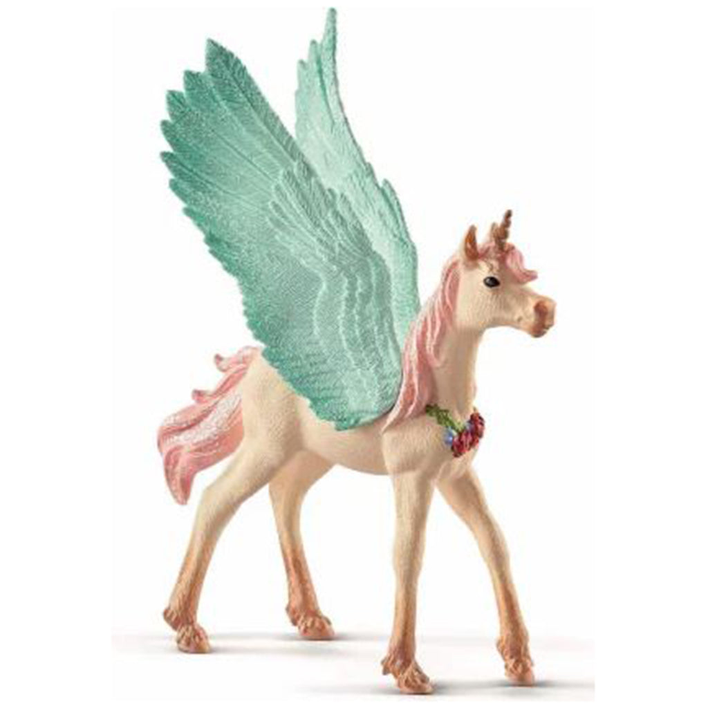 Schleich Bayala Decorated Unicorn Pegasus Foal Figure 70575 - Radar Toys