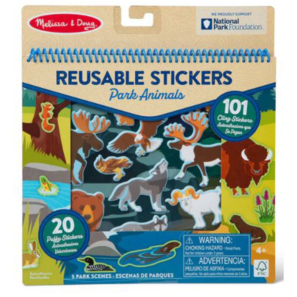 Melissa And Doug Park Animals Reusable Stickers