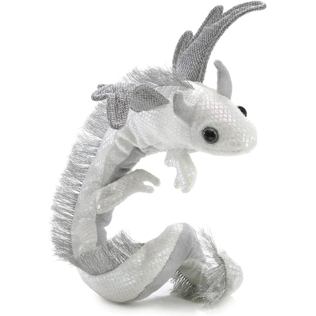Folkmanis Pearl Dragon Wristlet 8 Inch Plush Puppet - Radar Toys