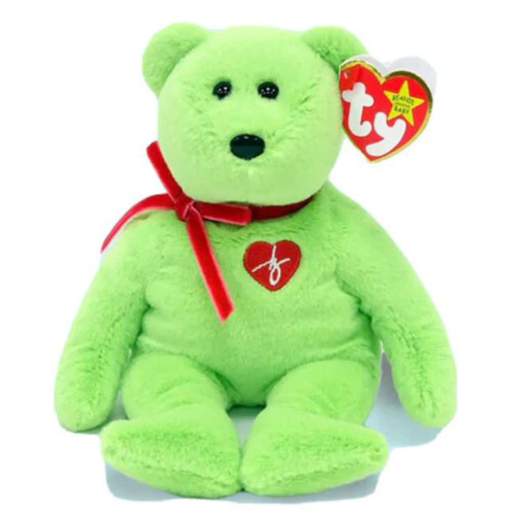 TY Beanie Babies 2023 Signature Bear Green 9 Inch Plush Figure