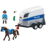 Playmobil City Action Police With Horse And Trailer Building Set 6922 - Radar Toys