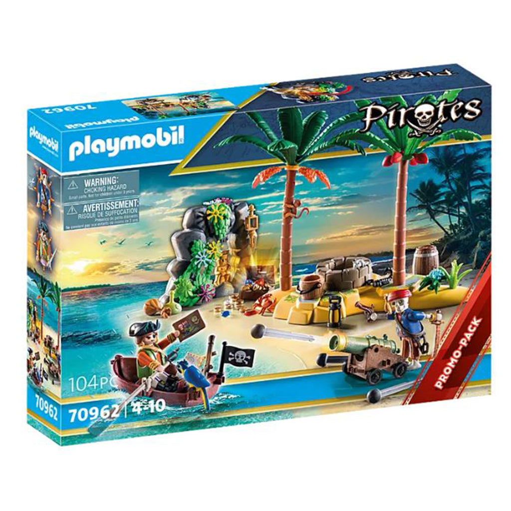 Playmobil Pirates Treasure Island With Rowboat Building Set 70962