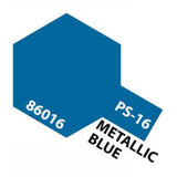 Tamiya Color For Polycarbonate PS-16 Metallic Blue 100mL Spray Paint Can TAM86016 - Radar Toys