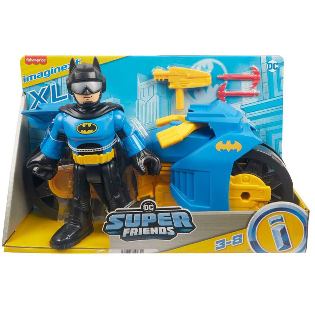 Fisher Price Imaginext XL DC Super Friends Batcycle And Batman Figure Set