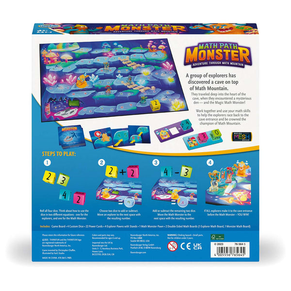 Thinkfun Math Path Monster Cooperative Board Game| Radar Toys