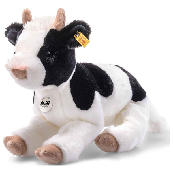 Steiff Cobb Cow White Black Spotted 9 Inch Plush Figure| Radar Toys