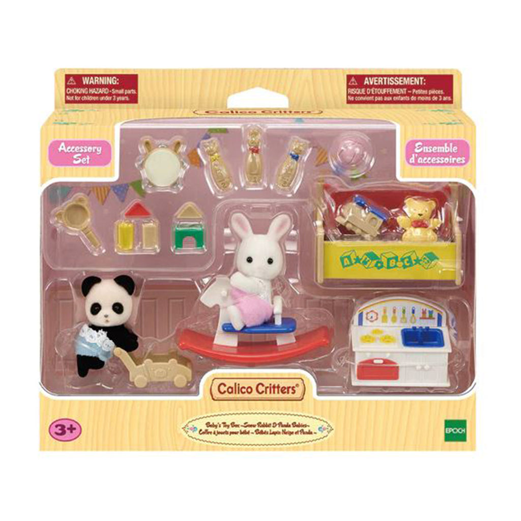 Calico Critters Baby's Toy Box Accessory With Figures Set CC2053