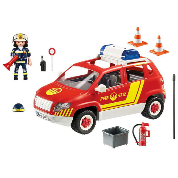 Playmobil City Action Fire Chief s Car With Lights And Sounds Building Set 5364