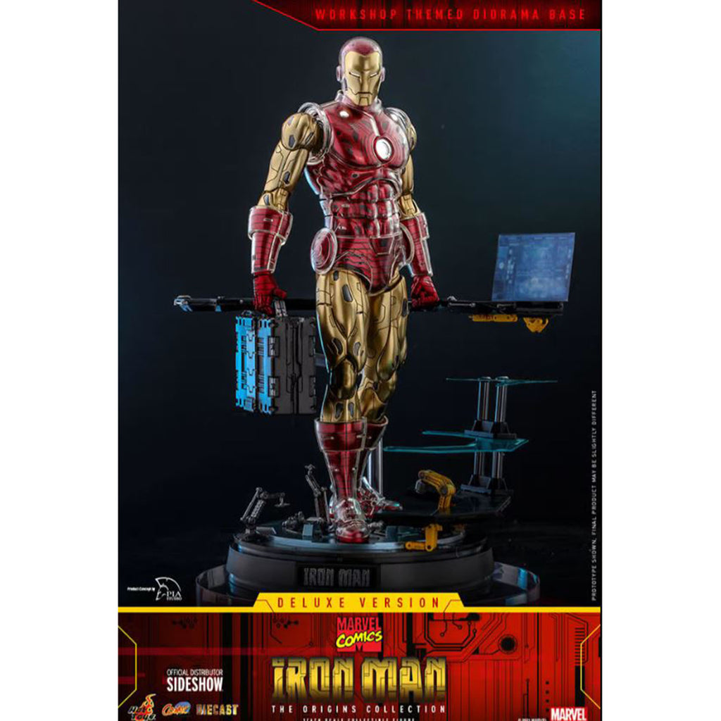 Hot Toys Marvel Deluxe Iron Man The Origins Collection Comics Masterpiece Sixth Scale Figure