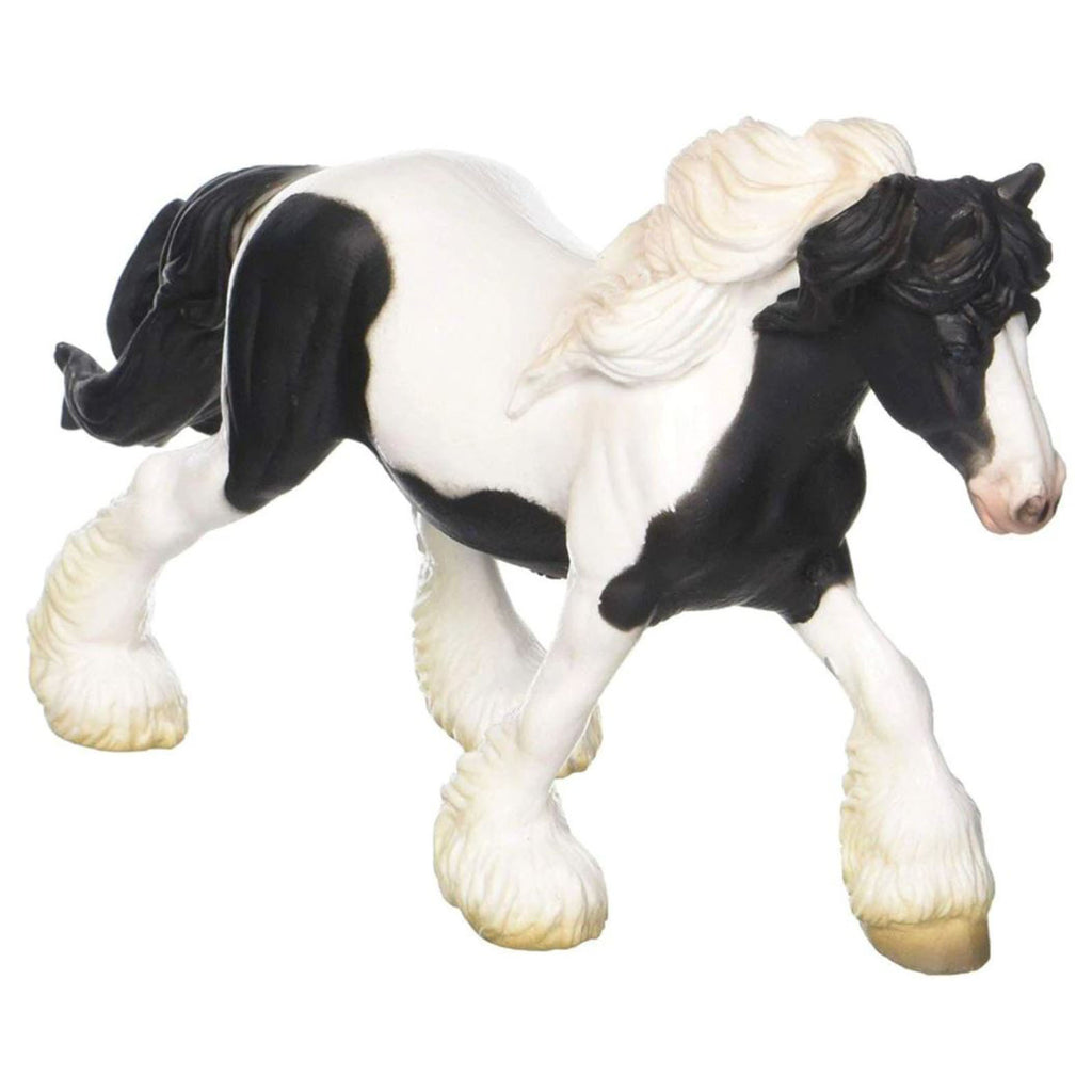 CollectA Black And White Gypsy Mare Piebald Horse Figure 88779