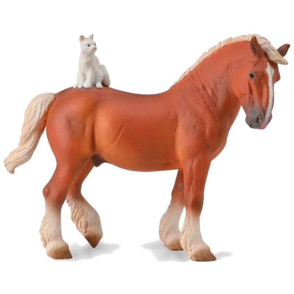 CollectA Draft Horse With Cat Figure 88916