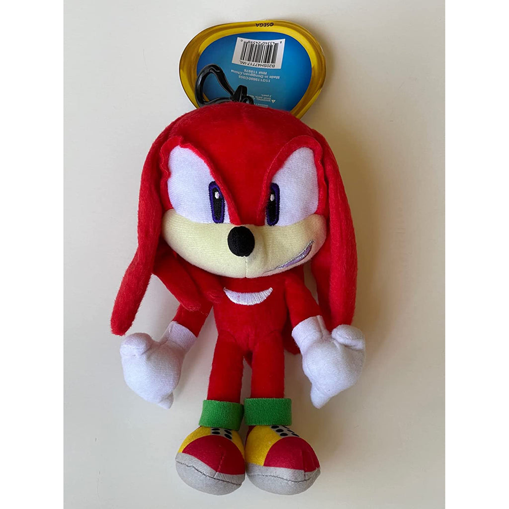Sega Sonic The Hedgehog Knuckles 8 Inch Plush Clip - Radar Toys