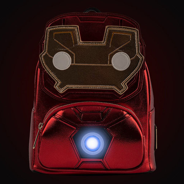 Loungefly Marvel Iron Man Light Up Mini Backpack | Radar Toys display picture 2