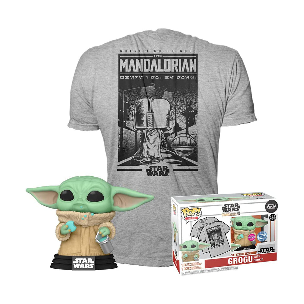 Funko Star Wars The Mandalorian Large Shirt With Grogu POP Set - Radar Toys