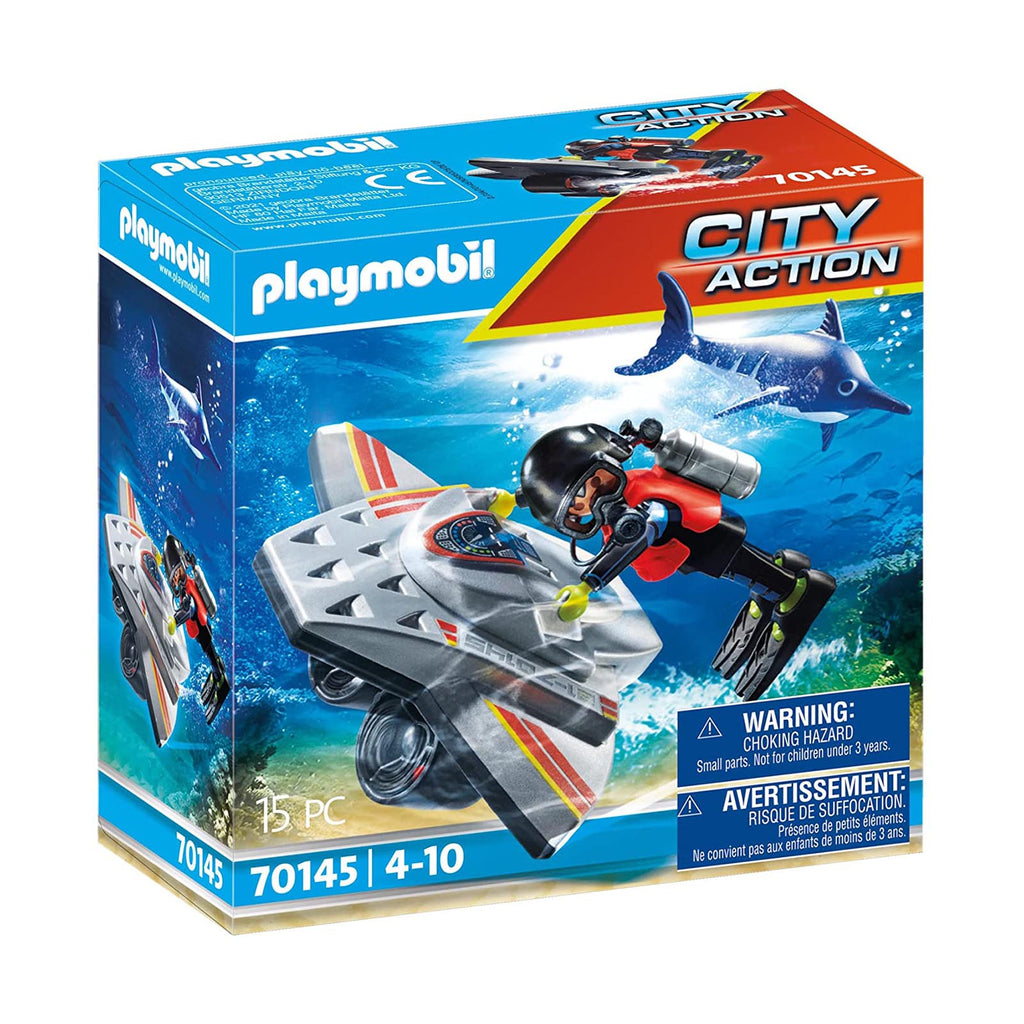 Playmobil City Action Diving Scooter Building Set 70145