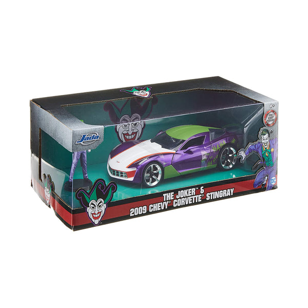 ミニカー The Joker 2009 Chevy Corvette Stingray DC Comics Diecast Collectible Toy: 1:24 2009 Chevy Corvette