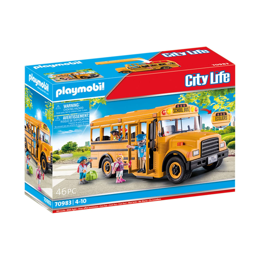 Playmobil School Bus Building Set 70983