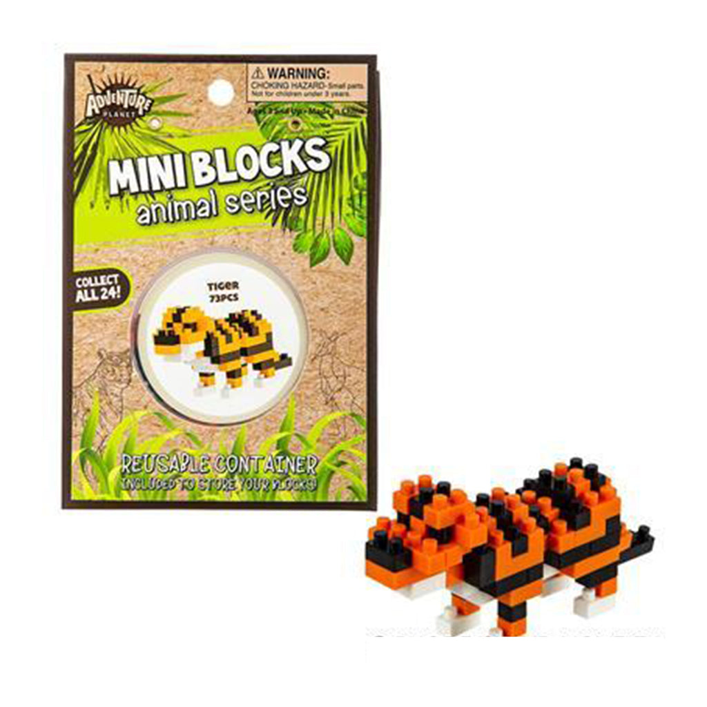 Adventure Planet Mini Blocks Animal Series Tiger Building Set - Radar Toys