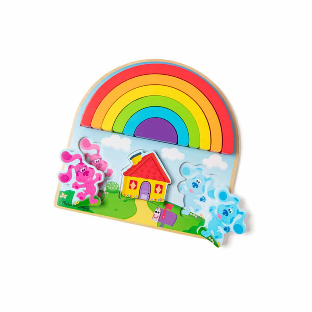 Melissa And Doug Blues Clues And You Wooden Rainbow Stacking Puzzle