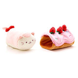 Beecrazee Anirollz Kitty With Strawberry Roll Cake 6 Inch Super Soft Plush - Radar Toys
