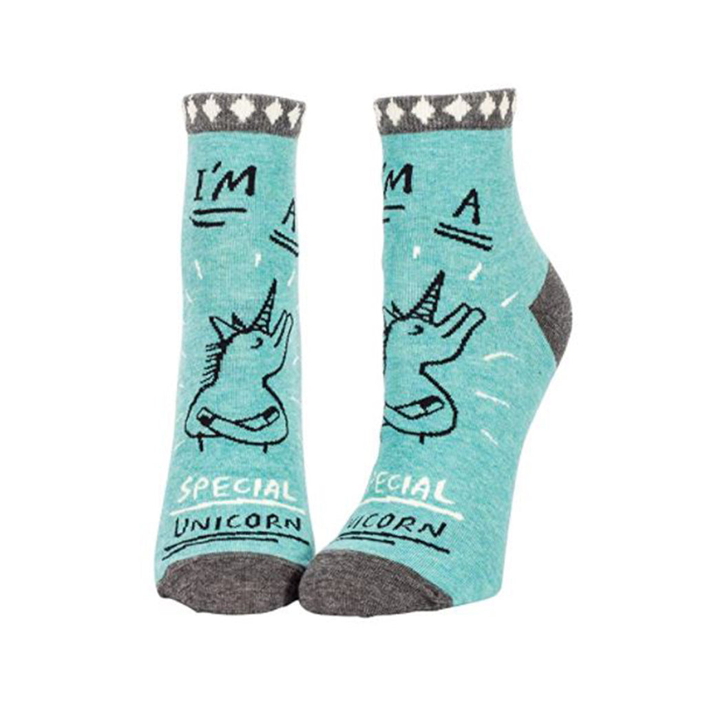 Blue Q Special Unicorn Single Pair Ankle Socks