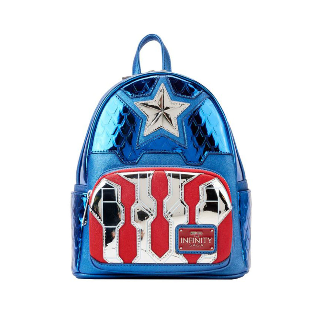 Loungefly Marvel Shine Captain America Cosplay Mini Backpack - Radar Toys