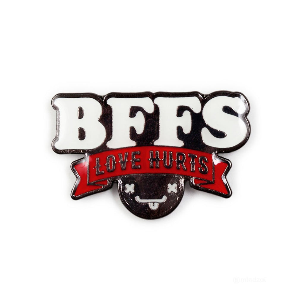 Kidrobot BFFS Love Hurts Logo Enamel Pin