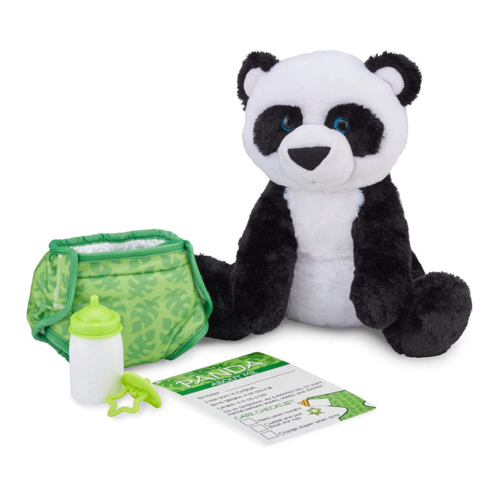Melissa And Doug Feed Change & Comfort Baby Panda 9 Inch Plush Figure 30453