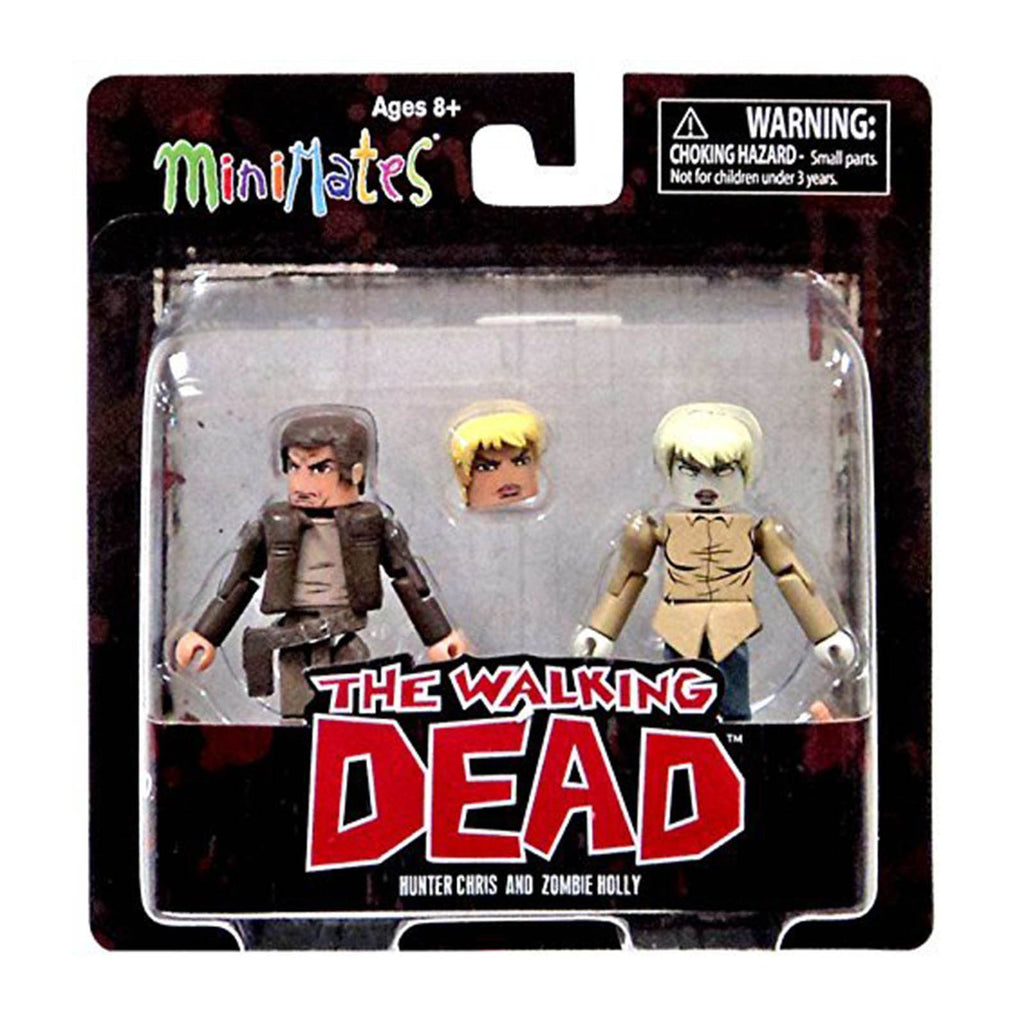 Minimates Walking Dead Series 7 Hunter Chris And Zombie Holly Figure Set - Radar Toys