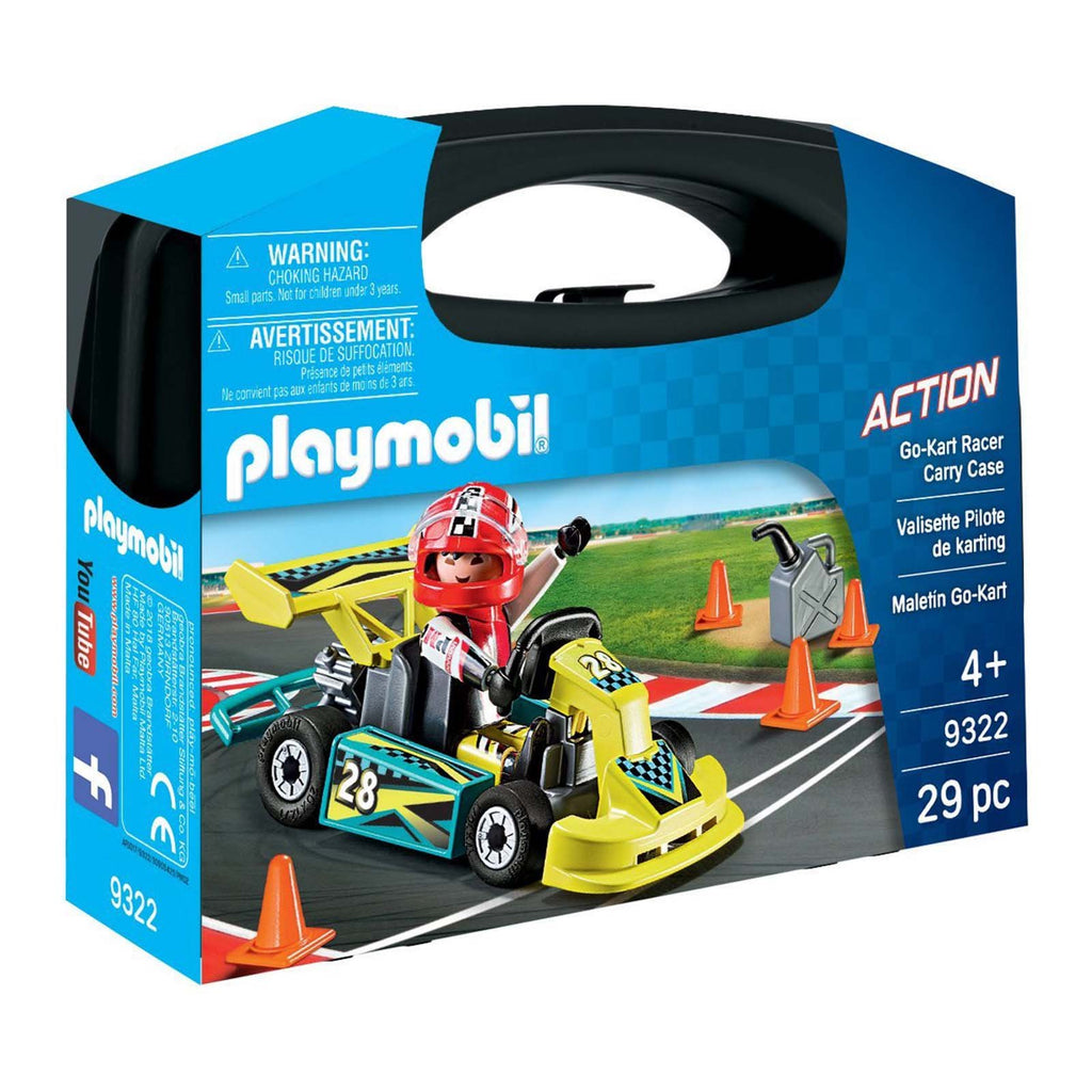 Playmobil City Action Go-Kart Racer Carry Case Building Set 9322