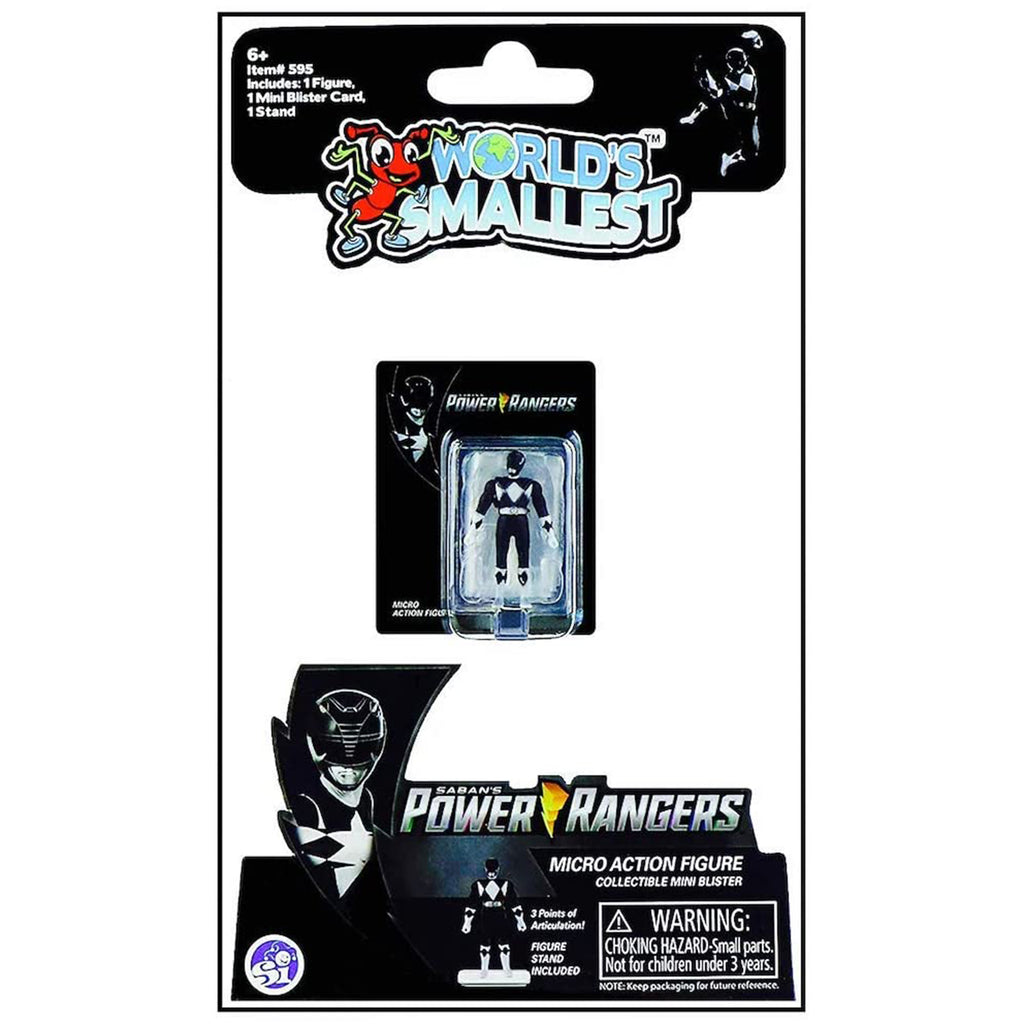 World's Smallest Power Rangers Black Ranger Micro Action Figure