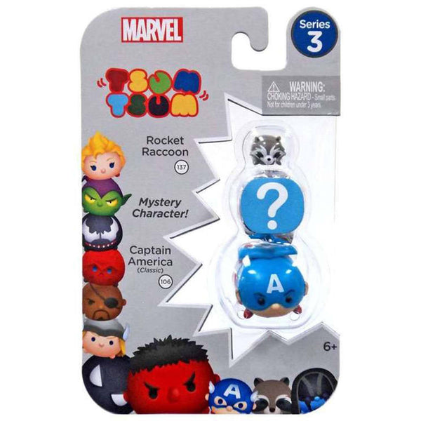 Tsum Tsum Marvel Series 3 Rocket Mystery Captain 3 Figure | Radar Toys