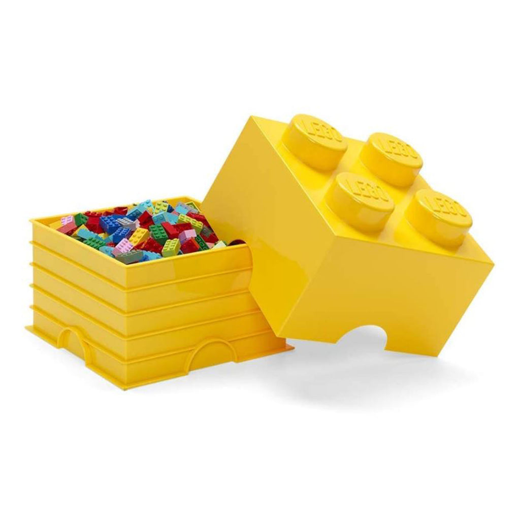Room Copenhagen LEGO® Bright Yellow 4-Knobs Storage Brick - Radar Toys